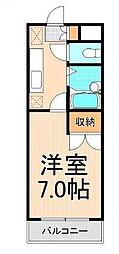 ミヤマエ弐番館 1Kの間取図画像