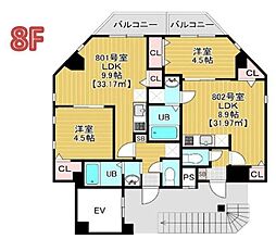 ソラトワーヌ 1LDKの間取図画像