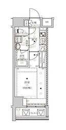 ベルシード上野松が谷 1Kの間取図画像