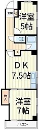 池田マンション 2DKの間取図画像