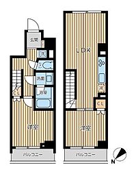 オーキッドレジデンス蔵前2 2LDKの間取図画像