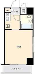 ペガサスマンション千束 1Kの間取図画像