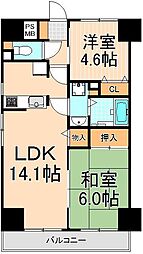 ロイヤルプラザ浅草 2LDKの間取図画像