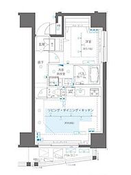 ZOOM浅草WEST 1LDKの間取図画像