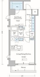 UrbanexAsakusa 1LDKの間取図画像