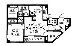 レジデンスSAITOU 1SLDKの間取図画像