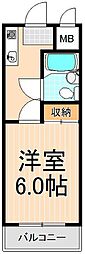 パールマンション三ノ輪 1Kの間取図画像