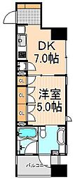 プロスペクトKALON三ノ輪 1DKの間取図画像