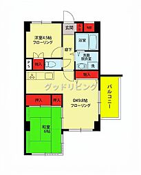 ラ・フォレ根岸 2LDKの間取図画像