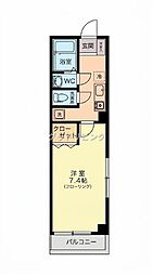 Picchio御徒町 1Kの間取図画像