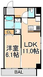 ルッソアグランデ 1LDKの間取図画像