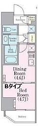 CRESTCOURT蔵前Residence 1Kの間取図画像