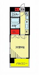 モンシェール吾妻橋 1Kの間取図画像