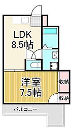 クラウンマンション曳舟 1LDKの間取図画像