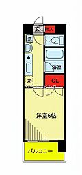モンシェール吾妻橋 1Kの間取図画像