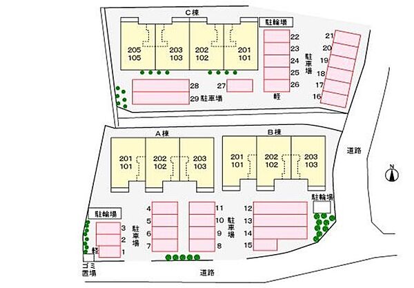 ユニゾンレジデンスA 203｜愛媛県西条市飯岡(賃貸アパート2LDK・2階・54.85㎡)の写真 その2