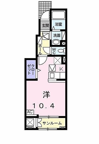 サリーレKIV 101｜愛媛県西条市船屋甲(賃貸アパート1R・1階・32.23㎡)の写真 その3