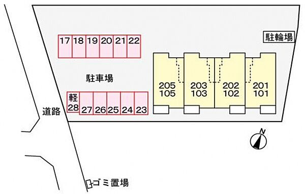 アンジュクレール 201｜愛媛県西条市周布(賃貸アパート2LDK・2階・58.22㎡)の写真 その2