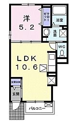 スワイ・バーン 1LDKの間取図画像