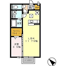 ボン・ヴォヤージュ3 1LDKの間取図画像