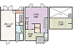 MsGarageEast 1LDKの間取図画像