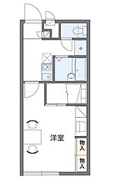 レオパレスMOMO 1Kの間取図画像