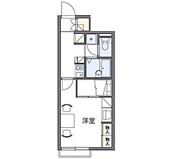 レオパレスPlume 1Kの間取図画像