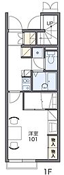 レオパレスショコラ 1Kの間取図画像