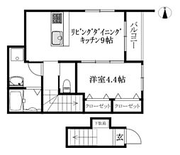 Sentia南吉田 1LDKの間取図画像