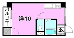 メゾン拾町 ワンルームの間取図画像