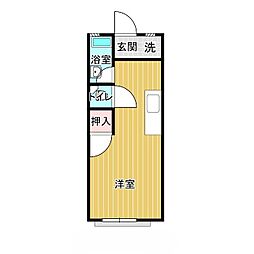 コーポオメガ ワンルームの間取図画像