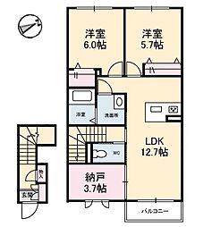 シャーメゾンニコル 2SLDKの間取図画像