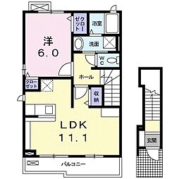 maisonAlba 1LDKの間取図画像