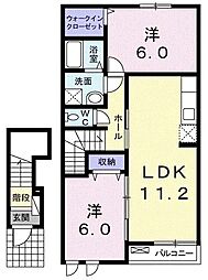 プラシード・カーサ3 2LDKの間取図画像
