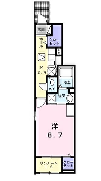 カーサフィオーレI 103｜愛媛県松山市鷹子町(賃貸アパート1K・1階・35.00㎡)の写真 その3