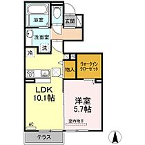 50th古川西A棟 102 ｜ 愛媛県松山市古川西2丁目7-18（賃貸アパート1LDK・1階・42.57㎡） その2