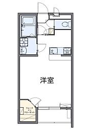 レオパレスドウージェーム 1Kの間取図画像