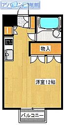 ラプティメゾン ワンルームの間取図画像