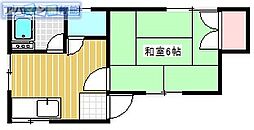 小針リトルハイツ 1Kの間取図画像