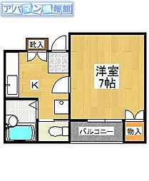 間取図画像 1K