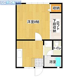 サンレジデンスC 1Kの間取図画像