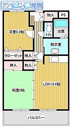 グランシャリオ 2LDKの間取図画像