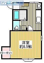 ルーラ浜浦 1Kの間取図画像