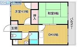 ルミエールイトウ 2DKの間取図画像