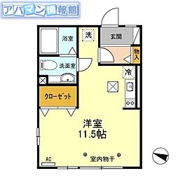 CREST西小針台 ワンルームの間取図画像