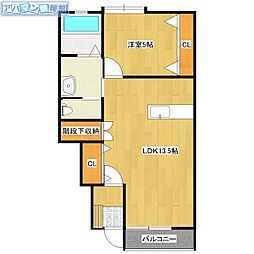 ベレーザ1 1LDKの間取図画像