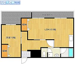 リバティープラザ青山 1LDKの間取図画像