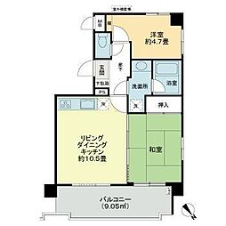 ライオンズマンション青山 2LDKの間取図画像