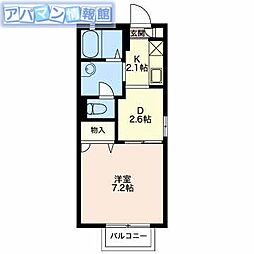 コーポ純 1DKの間取図画像