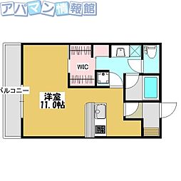 マームス ワンルームの間取図画像